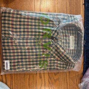 Orvis Men's Checkered Shirt - Green and Brown